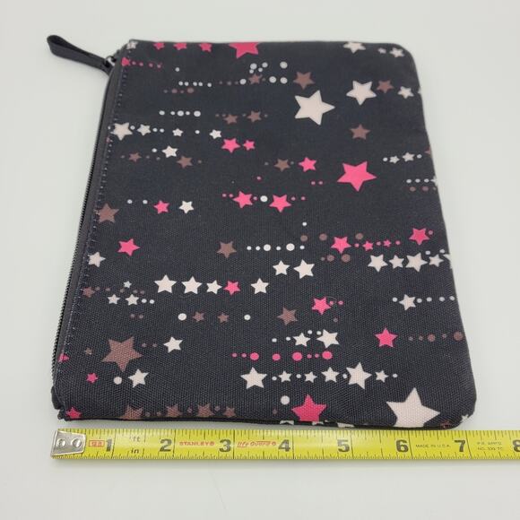Kate Spade New York Black Twinkle Star Pouch Clutch with Multicolor Pink Stars - Picture 8 of 8